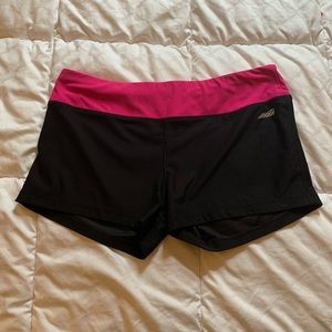 Avia Athletic Shorts with Pink Band | Womens Large